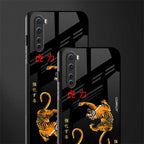 tigers black glass case for oneplus nord ac2001 image-2