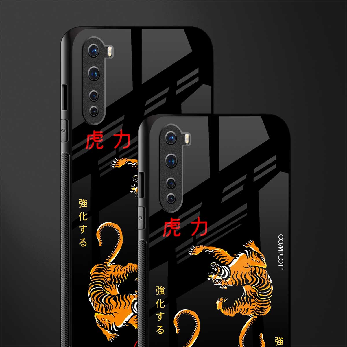 tigers black glass case for oneplus nord ac2001 image-2