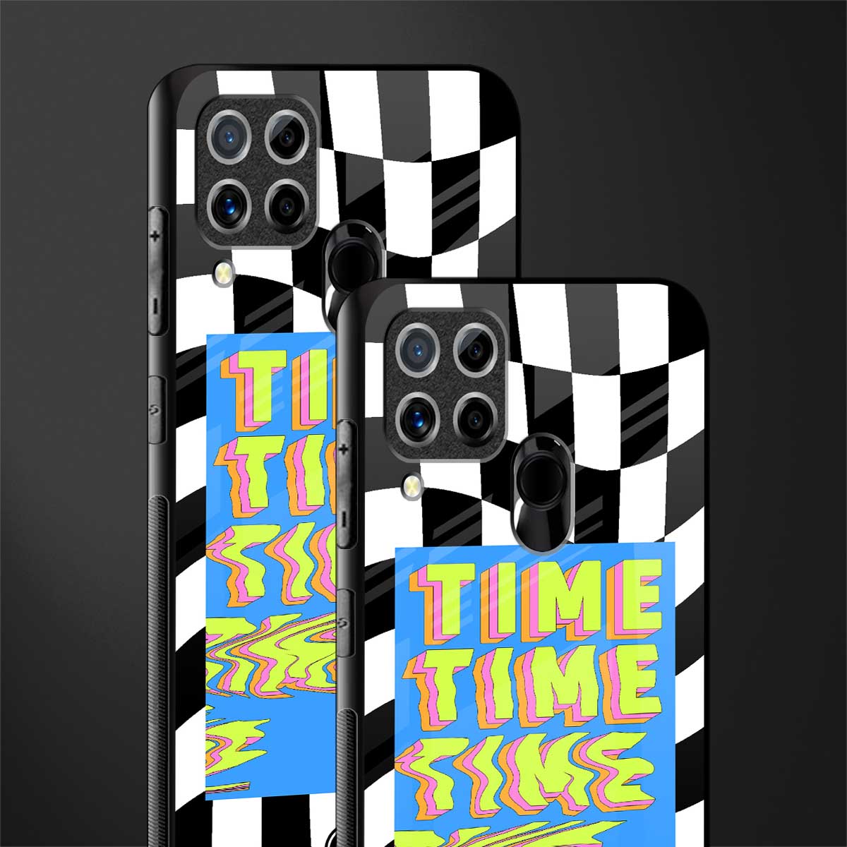 time glass case for realme c15 image-2