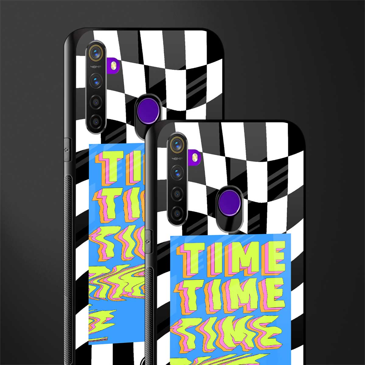 time glass case for realme 5s image-2