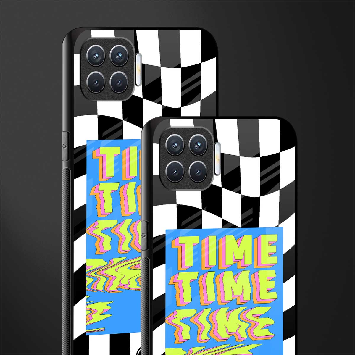 time glass case for oppo f17 image-2