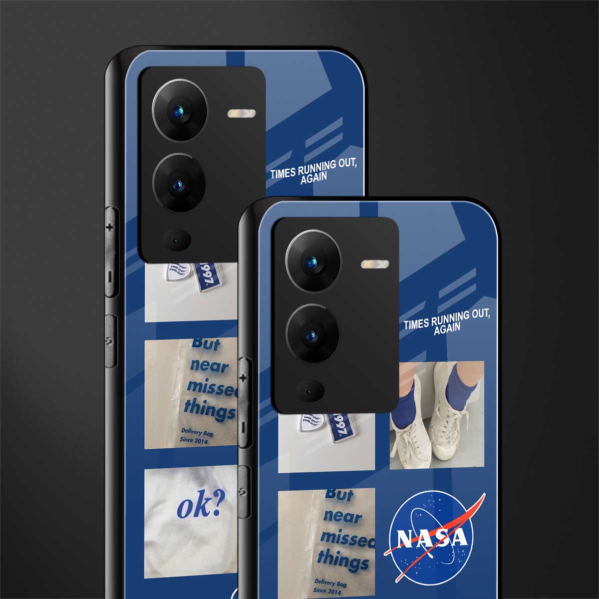 time is running out back phone cover | glass case for vivo v25 pro 5g