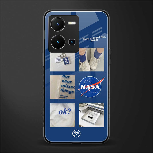 time is running out back phone cover | glass case for vivo y35 4g