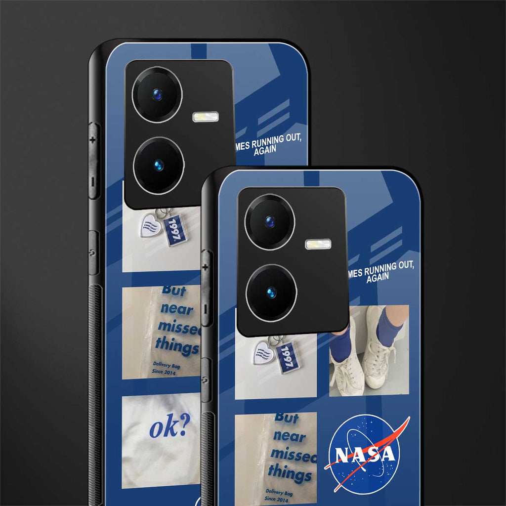 time is running out back phone cover | glass case for vivo y22