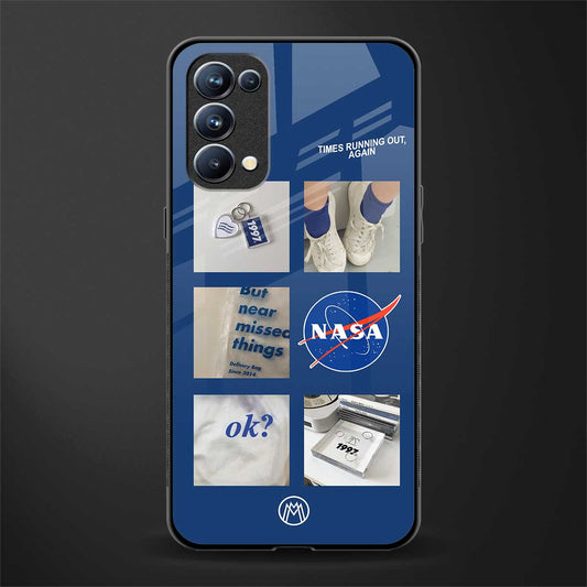 time is running out back phone cover | glass case for oppo reno 5