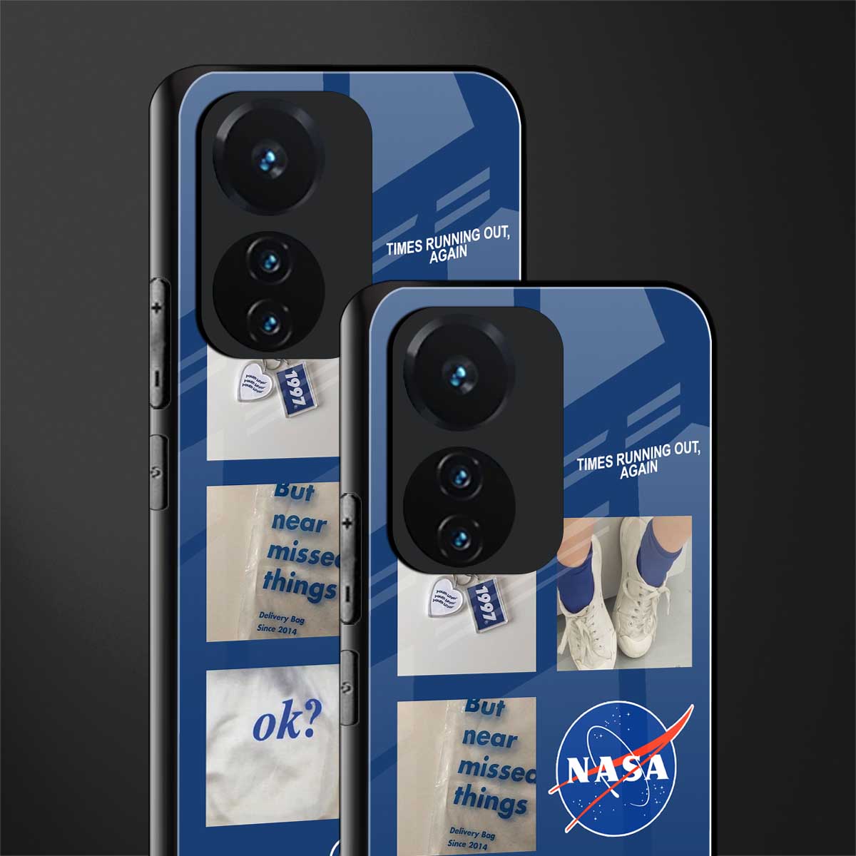time is running out back phone cover | glass case for vivo t1 44w 4g