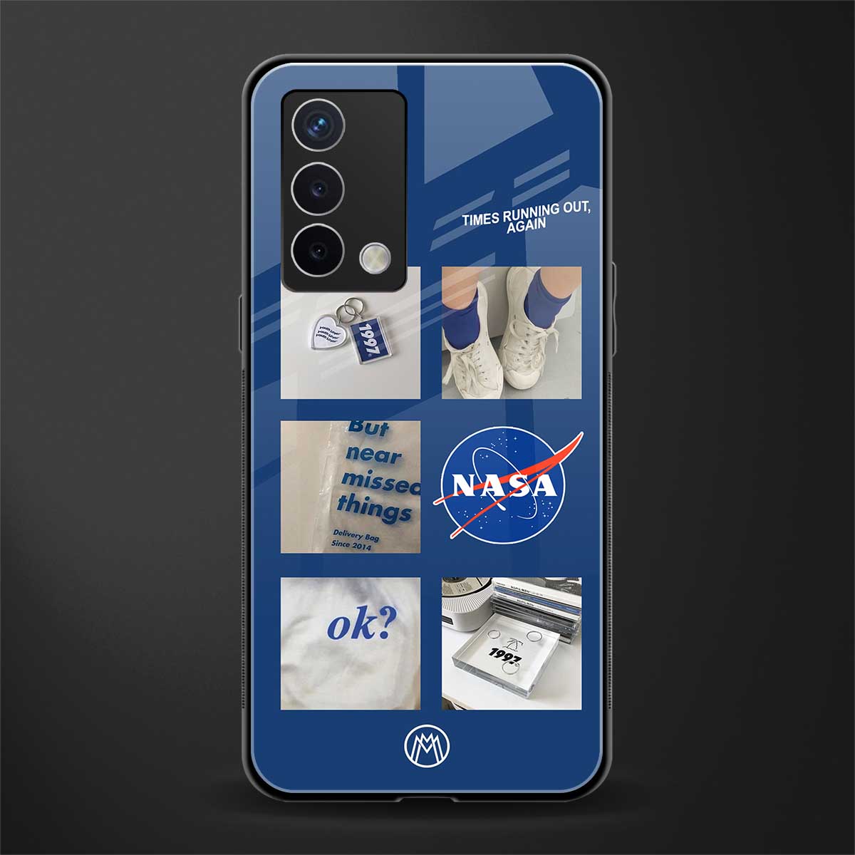 time is running out back phone cover | glass case for oppo a74 4g