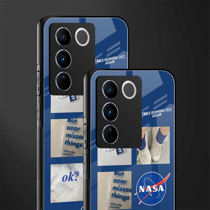 time is running out back phone cover | glass case for vivo v27 pro 5g