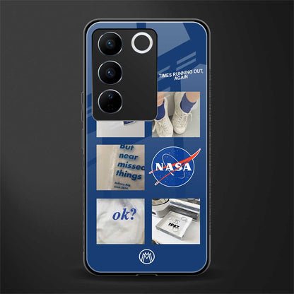 time is running out back phone cover | glass case for vivo v27 pro 5g