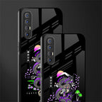 tokyo japan purple dragon black glass case for oppo reno 3 pro image-2