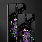 tokyo japan purple dragon black glass case for oppo f11 pro image-2