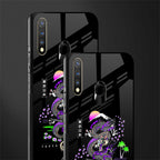 tokyo japan purple dragon black glass case for vivo u20 image-2