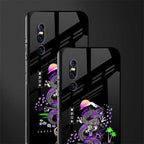 tokyo japan purple dragon black glass case for vivo v15 pro image-2