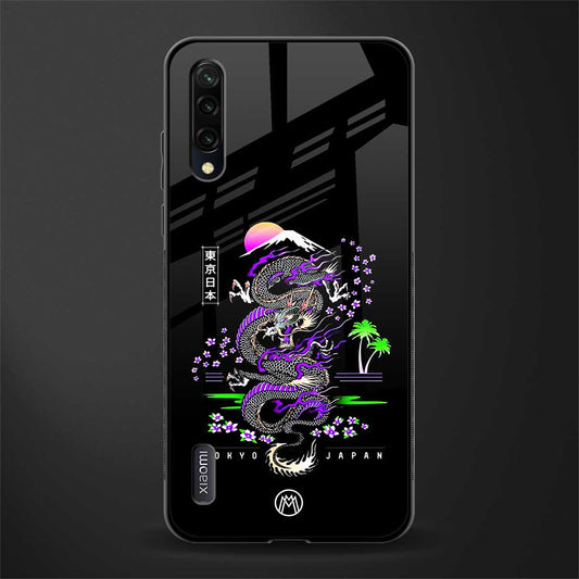 tokyo japan purple dragon black glass case for mi a3 redmi a3 image