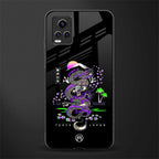 tokyo japan purple dragon black back phone cover | glass case for vivo y73