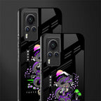 tokyo japan purple dragon black glass case for vivo x60 pro image-2
