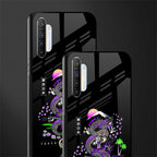 tokyo japan purple dragon black glass case for realme x2 image-2