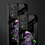 tokyo japan purple dragon black glass case for poco m4 pro 5g image-2