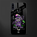 tokyo japan purple dragon black glass case for samsung galaxy a20s image
