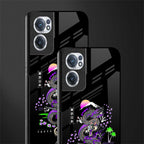 tokyo japan purple dragon black glass case for oneplus nord ce 2 5g image-2