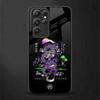 tokyo japan purple dragon black glass case for samsung galaxy s21 ultra image