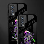 tokyo japan purple dragon black glass case for oneplus nord 2 5g image-2