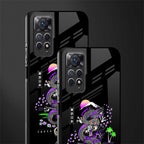 tokyo japan purple dragon black glass case for redmi note 11 image-2