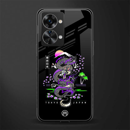 tokyo japan purple dragon black glass case for phone case | glass case for oneplus nord 2t 5g