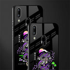 tokyo japan purple dragon black glass case for vivo y93 image-2