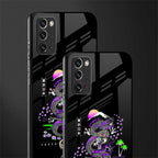 tokyo japan purple dragon black glass case for samsung galaxy note 20 image-2