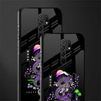 tokyo japan purple dragon black glass case for redmi 9 prime image-2