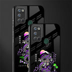 tokyo japan purple dragon black glass case for realme 7i image-2