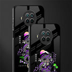 tokyo japan purple dragon black glass case for mi 10i image-2