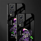tokyo japan purple dragon black glass case for vivo y51 image-2