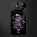 tokyo japan purple dragon black glass case for poco x3 image