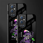 tokyo japan purple dragon black glass case for oneplus 9 pro image-2