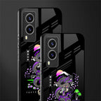 tokyo japan purple dragon black glass case for vivo v21e 5g image-2