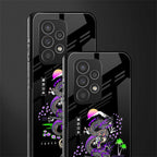 tokyo japan purple dragon black back phone cover | glass case for samsung galaxy a73 5g