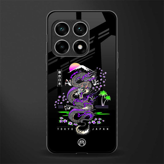 tokyo japan purple dragon black glass case for oneplus 10 pro 5g image