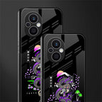 tokyo japan purple dragon black back phone cover | glass case for oppo f21 pro 5g
