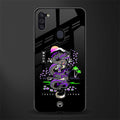 tokyo japan purple dragon black glass case for samsung galaxy m11 image