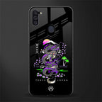 tokyo japan purple dragon black glass case for samsung a11 image