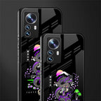 tokyo japan purple dragon black back phone cover | glass case for xiaomi 12 pro