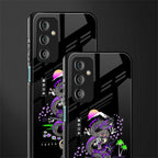 tokyo japan purple dragon black back phone cover | glass case for samsung galaxy f23 5g