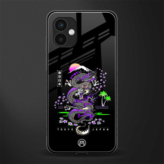 tokyo japan purple dragon black back phone cover | glass case for samsung galaxy a04