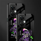 tokyo japan purple dragon black back phone cover | glass case for oneplus nord ce 3 lite