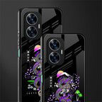 tokyo japan purple dragon black back phone cover | glass case for realme c55