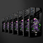 tokyo japan purple dragon black back phone cover | glass case for realme 9 pro 5g