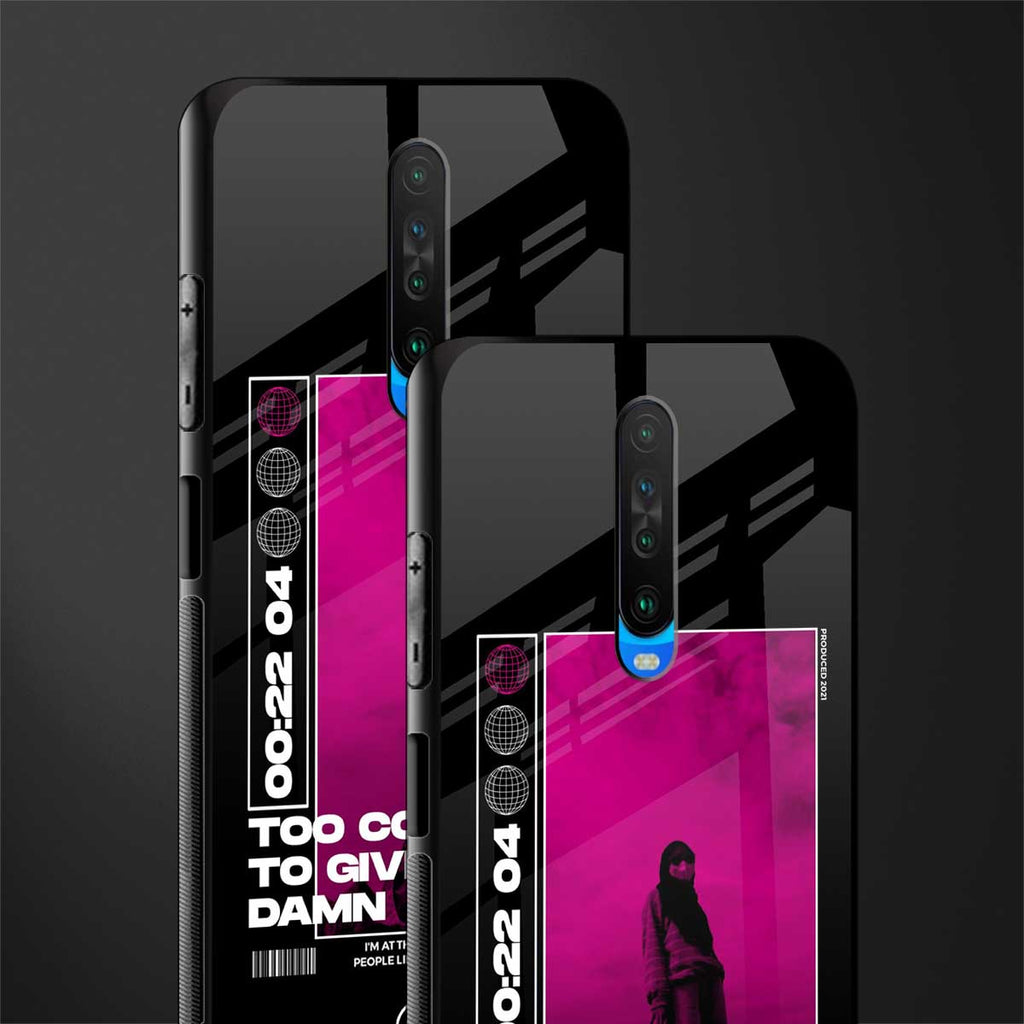 too cool to give a damn glass case for poco x2 image-2