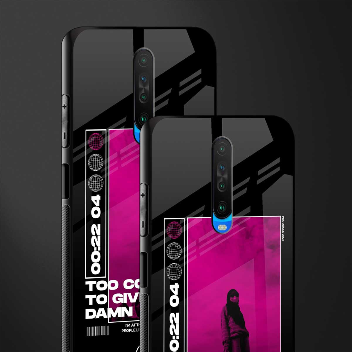too cool to give a damn glass case for poco x2 image-2